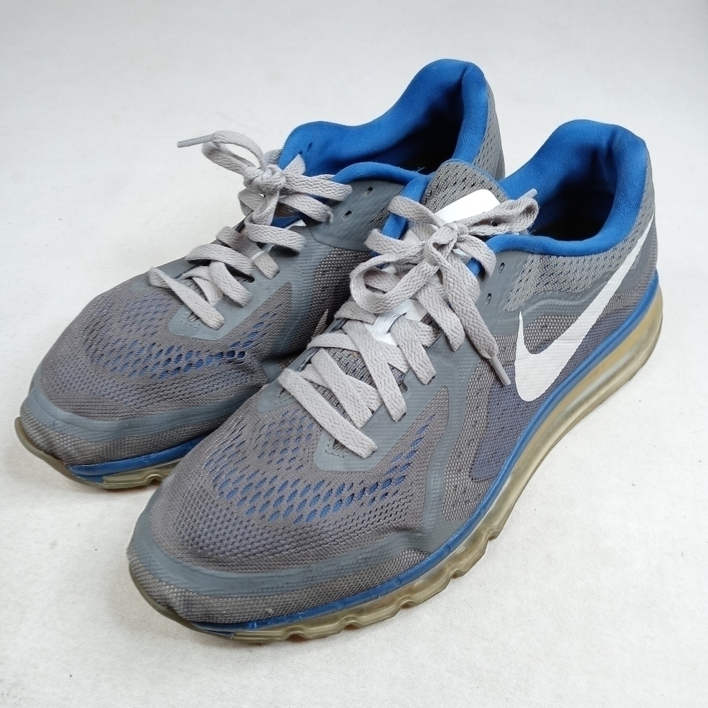 Nike Air Max Mens Running Shoes Size 12W Gray Blue